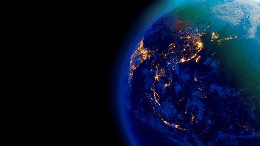 Image: 3D view of Earth (s. climate change)