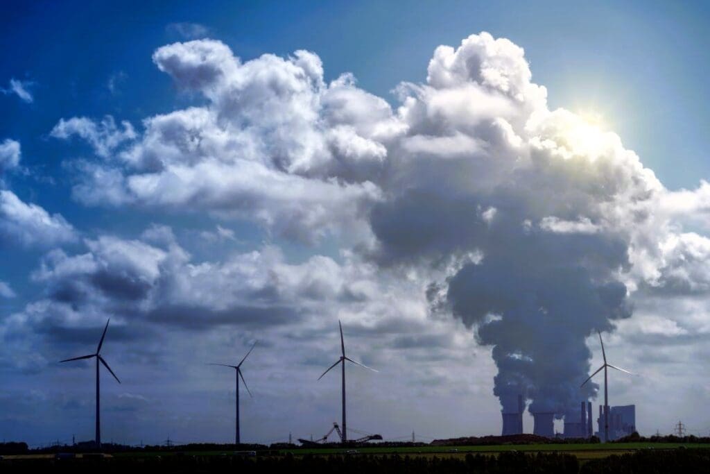 Image: White clouds, Pollution