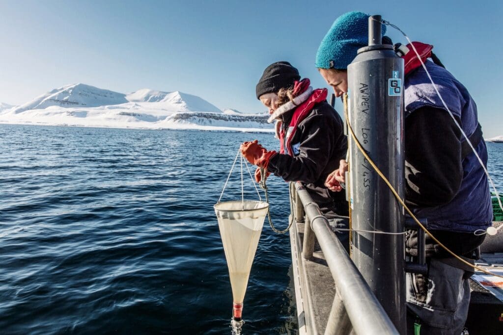 Image: biologists at work