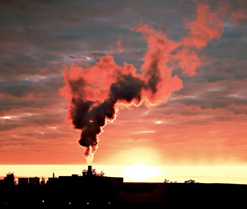 Image: Methane plume emitting from oil and gas facility