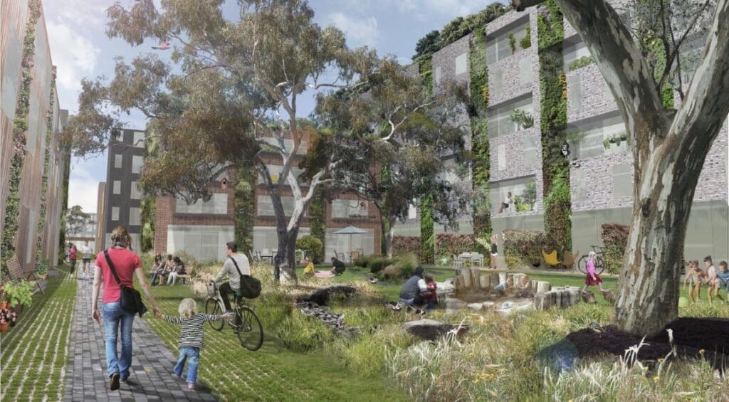 Image: Rendering by S Bekessy in collaboration with C Horwill, J Ware & M Baracco, RMIT’s School of Architecture and Design