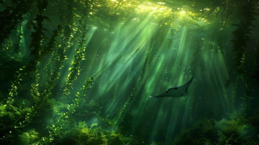 Image: seaweed in the water