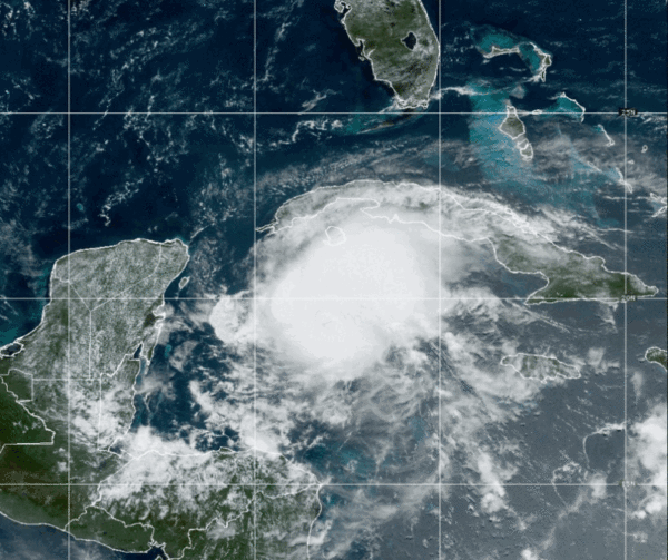 Satellite image of Hurricane Beryl July 2024