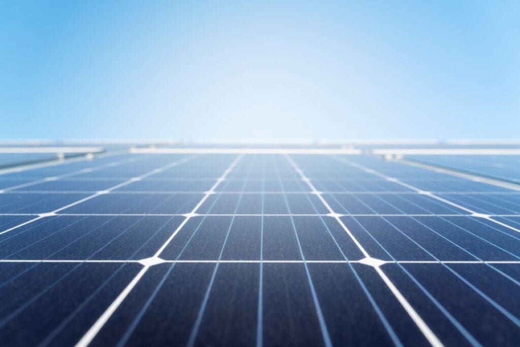 Image: alternative energy plant with solar panels