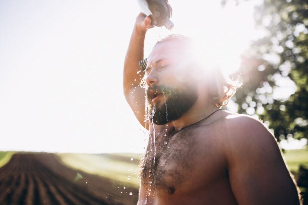 Feeling the heat (s. climate change, heatwave)