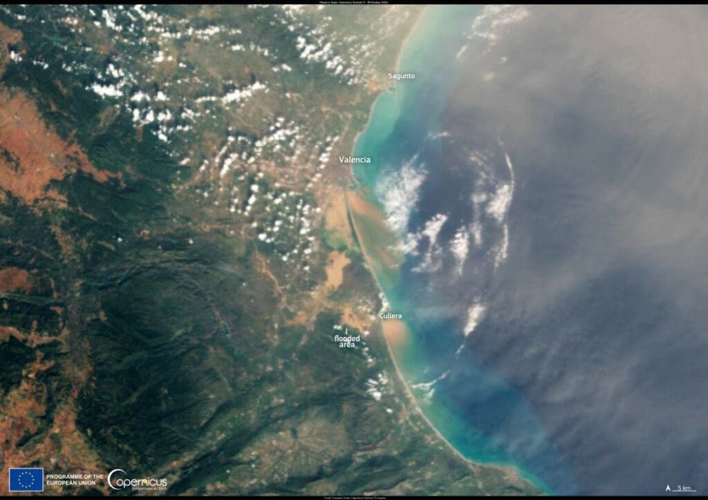Satellite Image: Floods Valencia, Spain