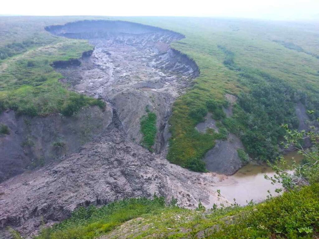 Image: Thaw slump on the Peel Plateau