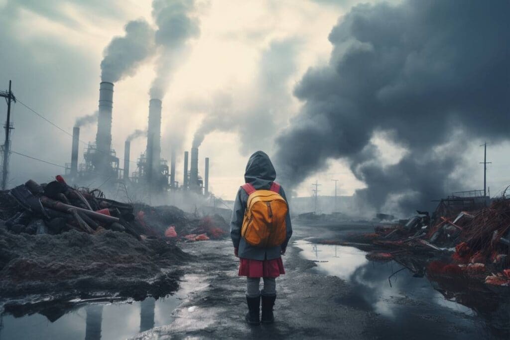 Image: Factory, Pollution, Child