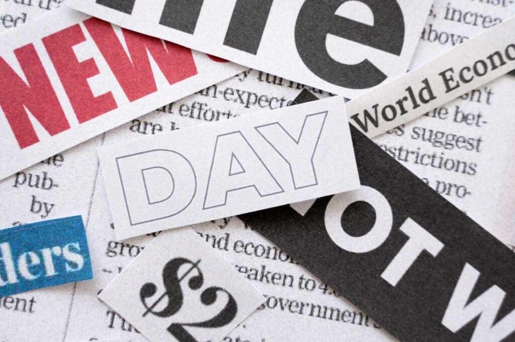 Collage news papers, mentions