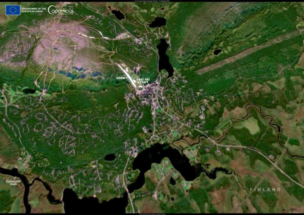 Satellite image: Levi ski resort in Kittilä, Finland