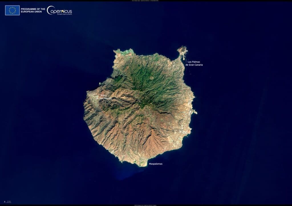 Satellite Image: Gran Canaria, Spain