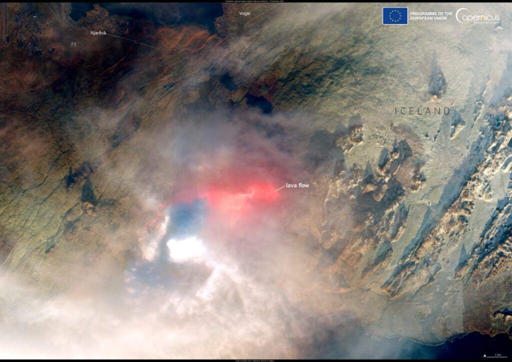 Satellite Image: Iceland volcano