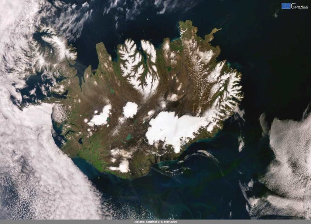 Satellite image: Iceland