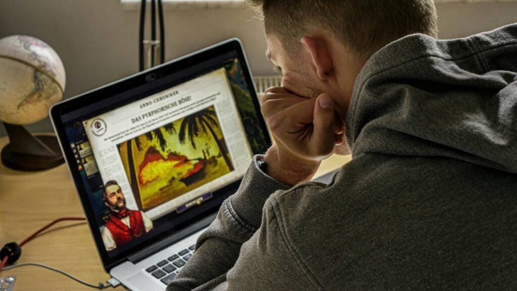 Image: man using laptop