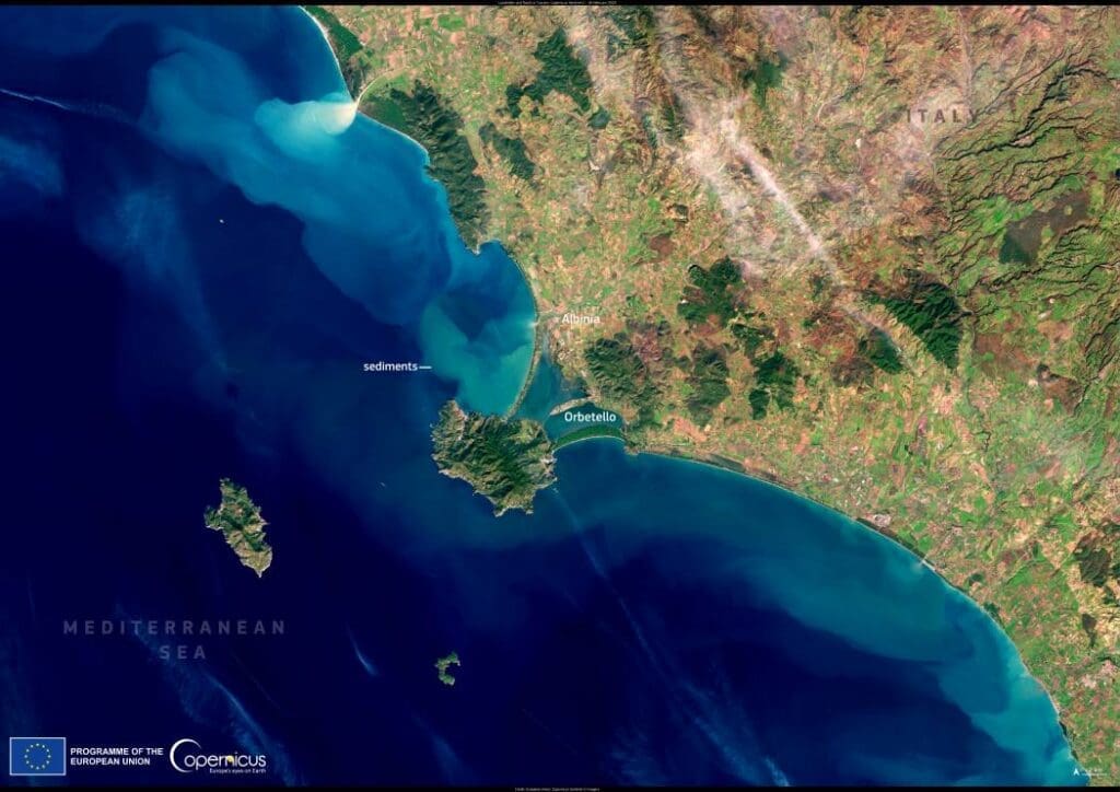 Satellite image: Orbetello, Italy (s flooding)
