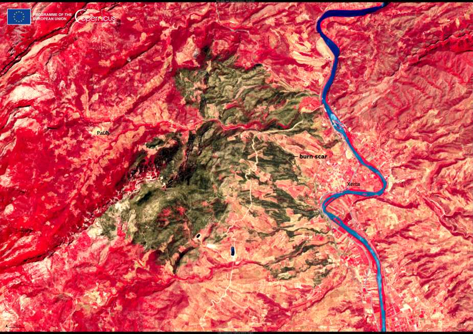 Satellite Image: Paüls, Spain (s. wildfire)