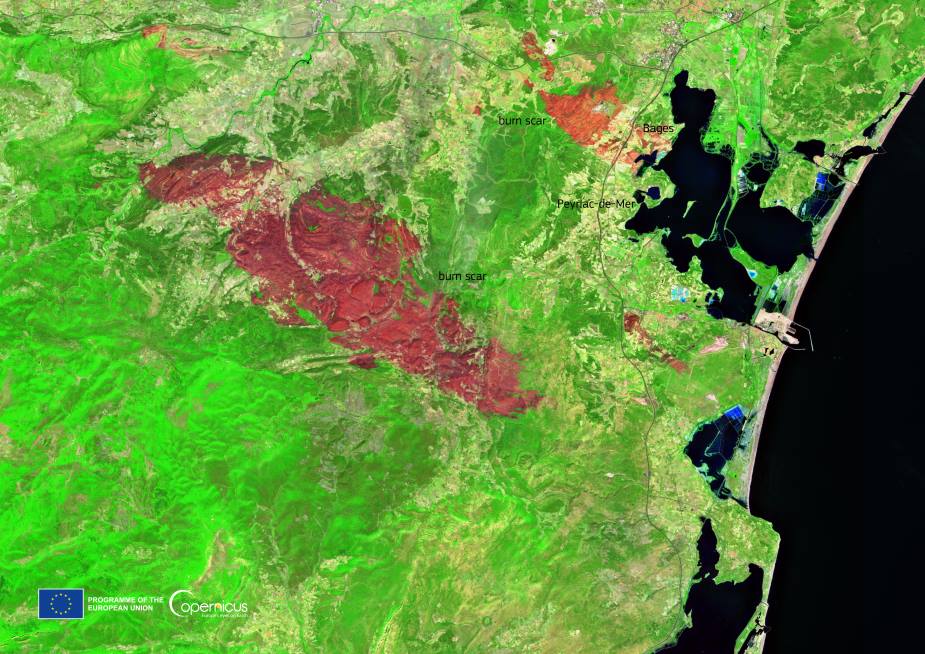 Satellite Image: Aude region, France