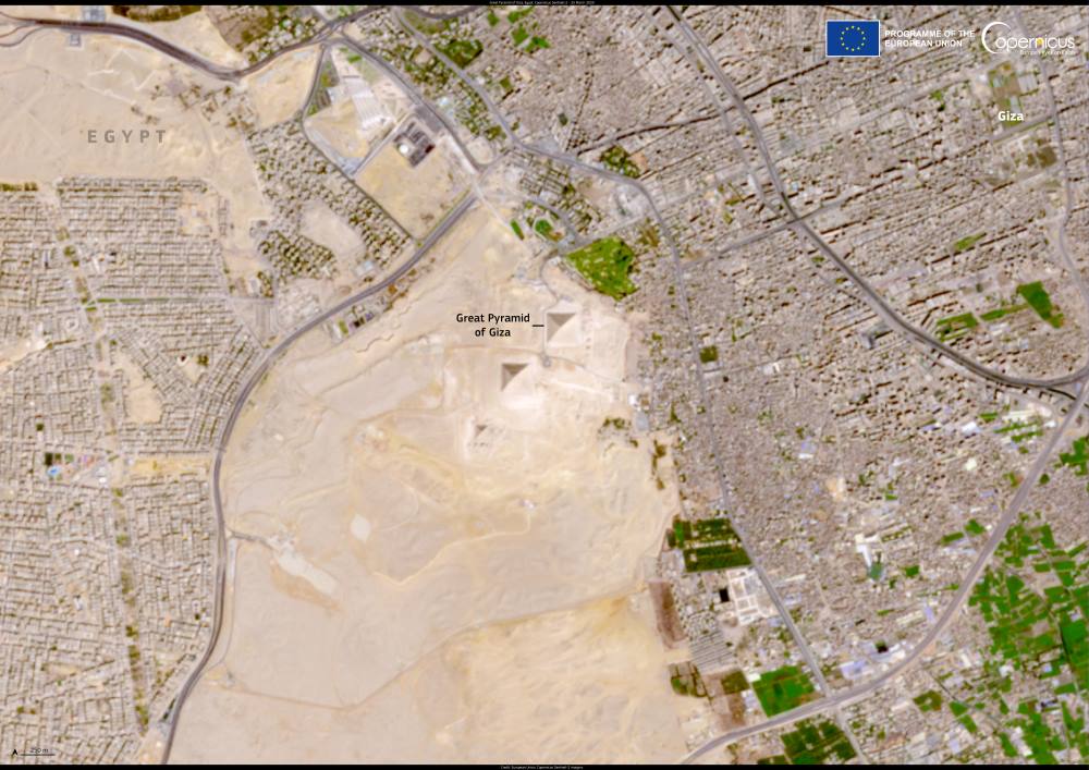 Satellite Image: The Giza Plateau, Egypt