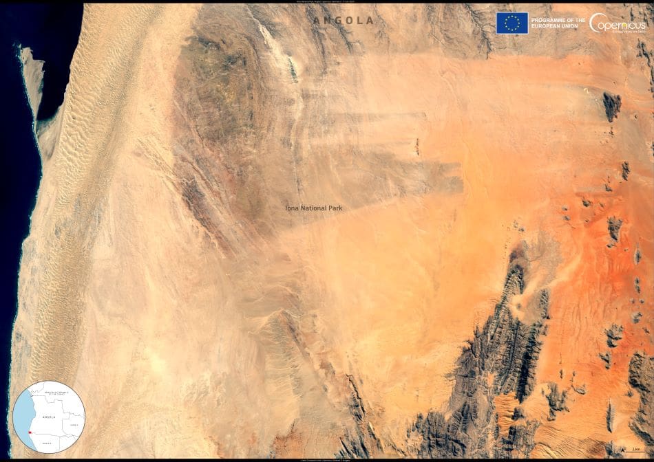 Satellite Image: Iona National Park, Angola