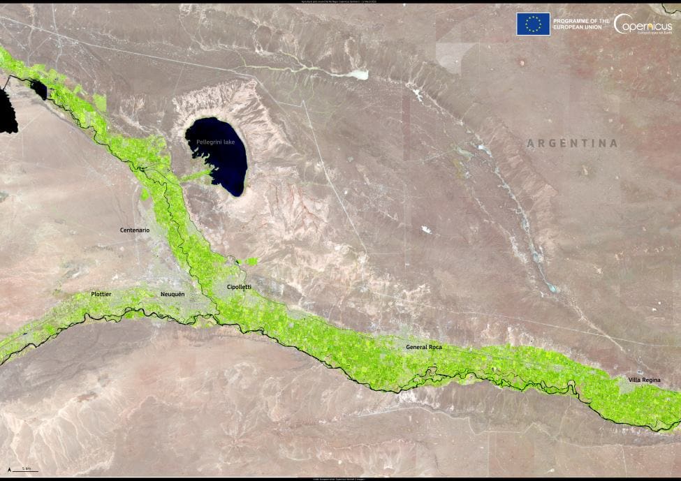 Satellite Image: Río Negro, Argentina