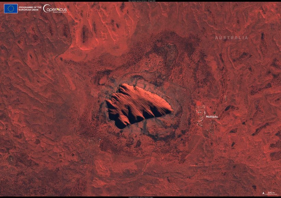 Satellite Image: Uluru, Australia