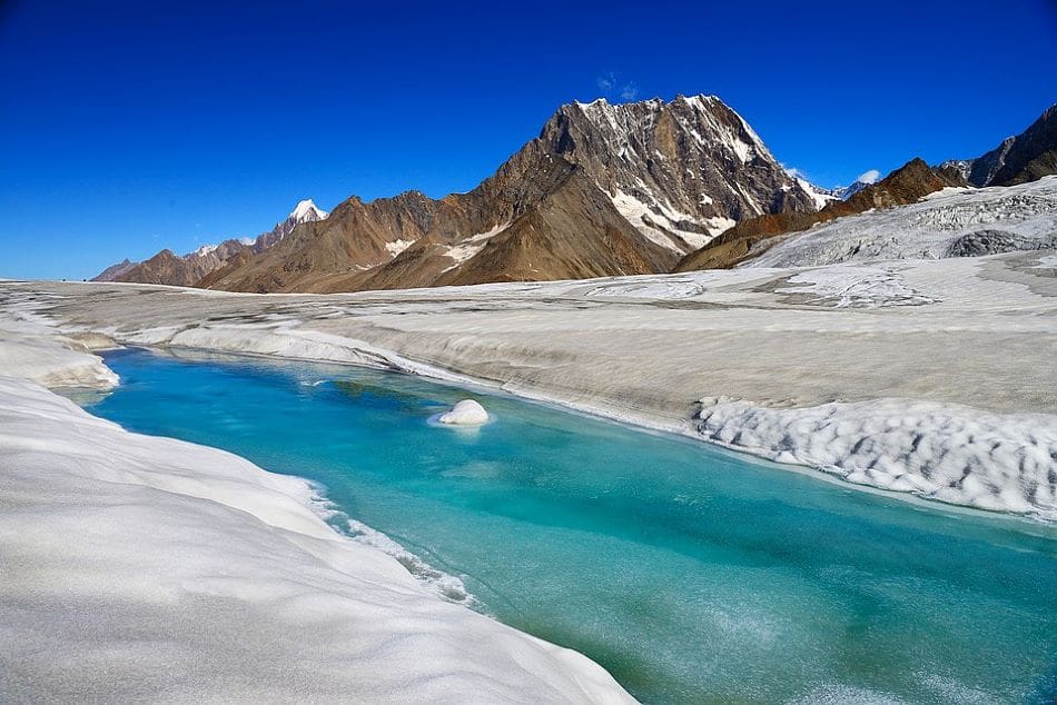 Image: Glacial stream on Hispar glacier