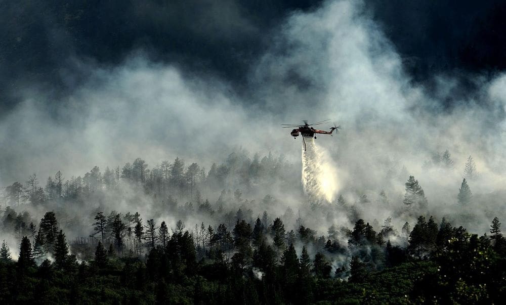 Image: Helicopter, wildfire