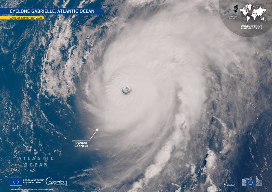 Satellite Image: Cyclone Gabrielle (23 September 2025)
