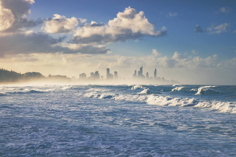 Image: Sea Near Buildings (Burleigh Heads, QLD, Australia)