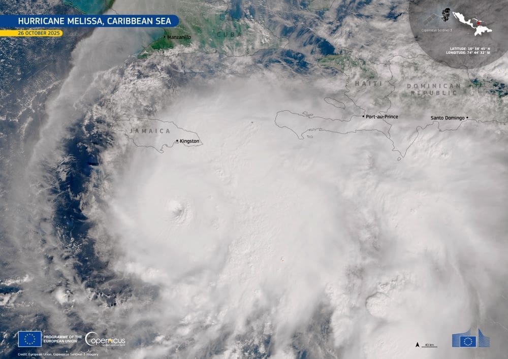 Image of the day: The Eye of Hurricane Melissa South of Jamaica