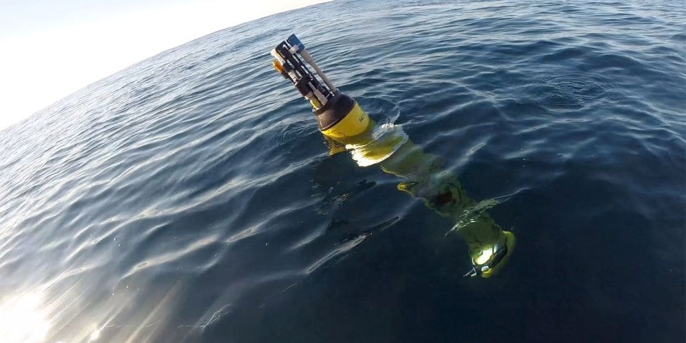 Image: A robotic biogeochemical Argo float deployed in Monterey Bay as part of the Global Ocean Biogeochemistry Array led by MBARI