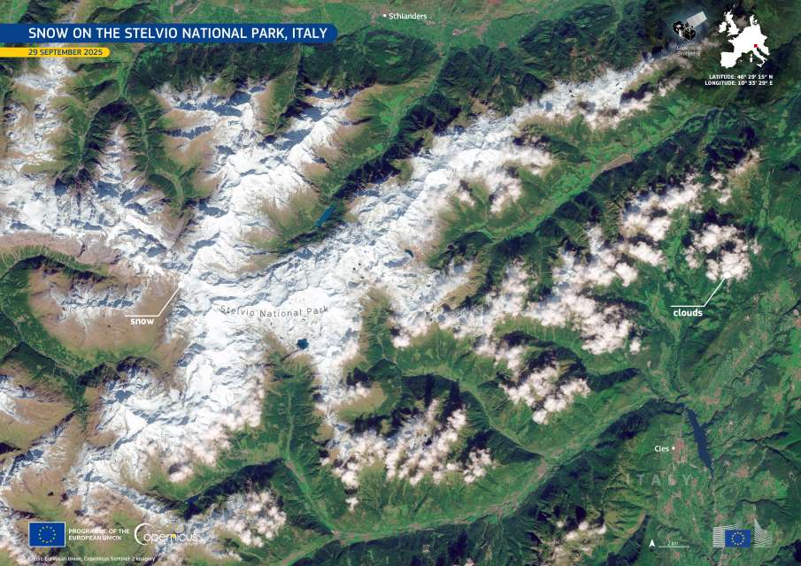 Satellite Image: Stelvio National Park, Italy