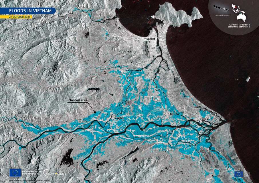 Satellite Image: Floods in Vietnam (October 2025)