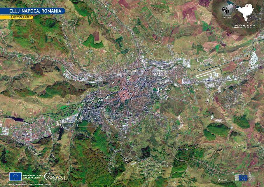 Image of the day: Cluj-Napoca from above during a season of reflection