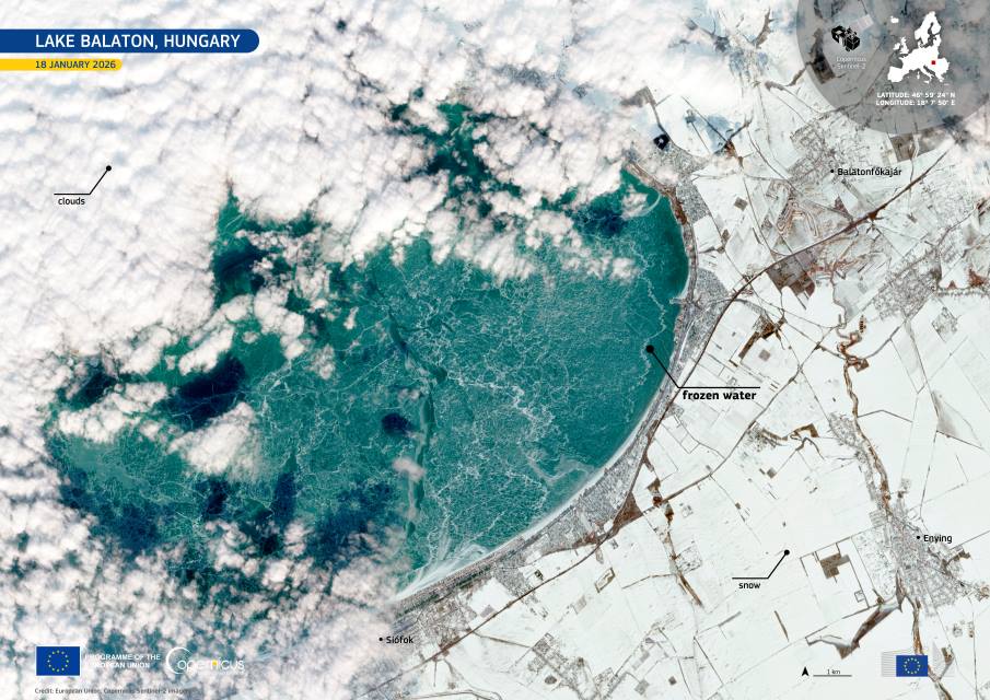 Satellite Image: Lake Balaton, Hungary