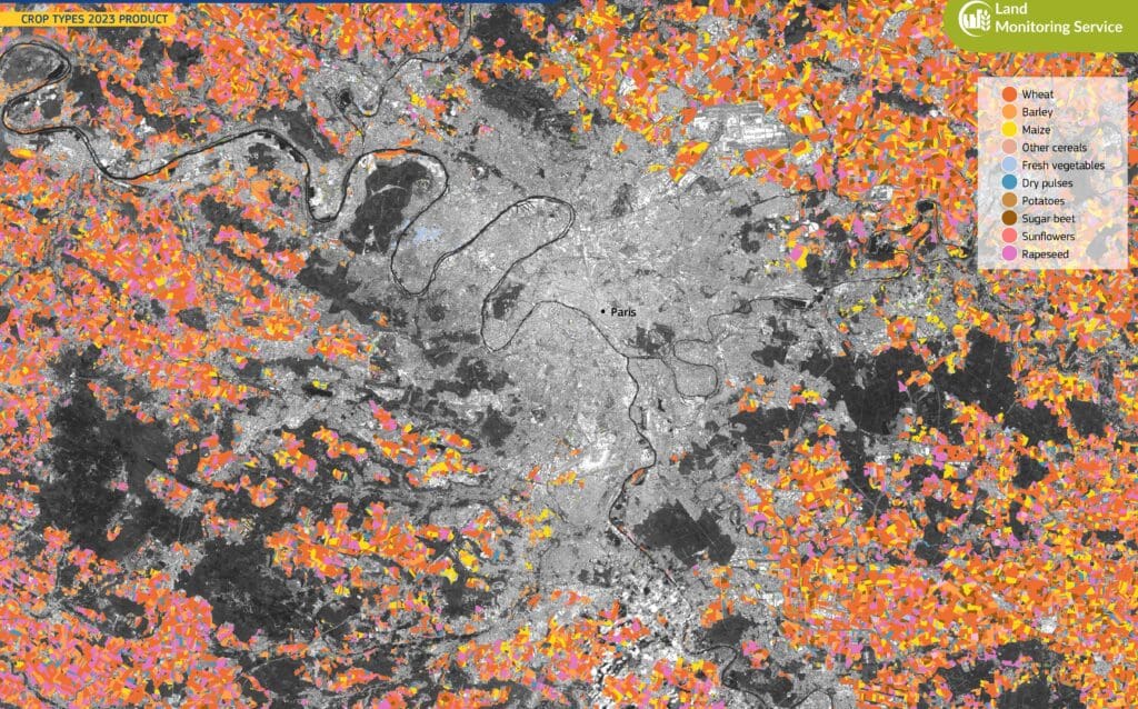 Image of the day: Farmland patterns around Paris