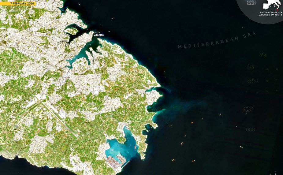 Satellite Image: City of Valletta, Malta
