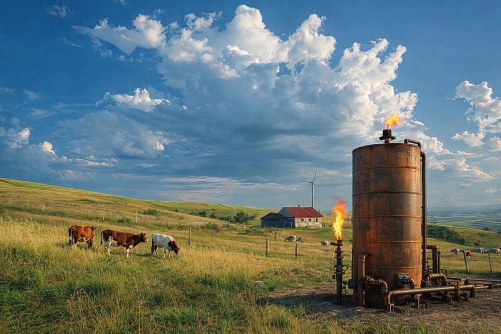 Home Image: Livestock agriculture and fossil fuel infrastructure are among the main human-driven methane sources identified in recent research (s. methane emissions)