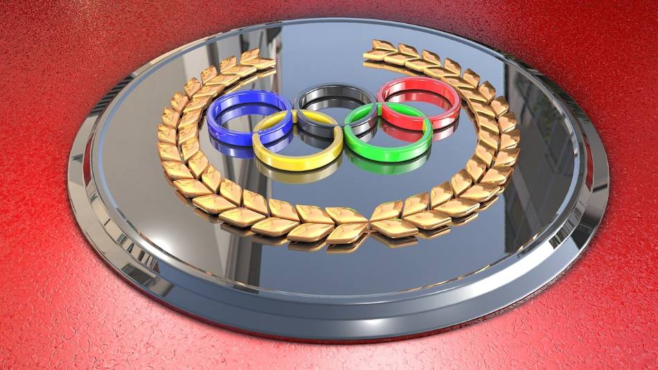 Image: The Olympic rings, medal