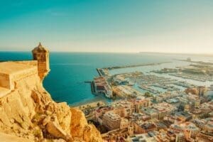 Home Image; a view of a city from a high point - Alicante, Spain