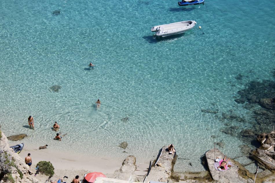 Image: a group of people swimming in a body of water