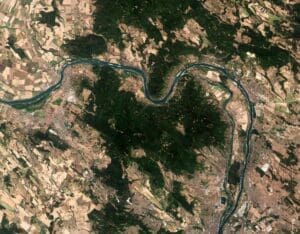 Home Satellite Image: Danube river, Hungary