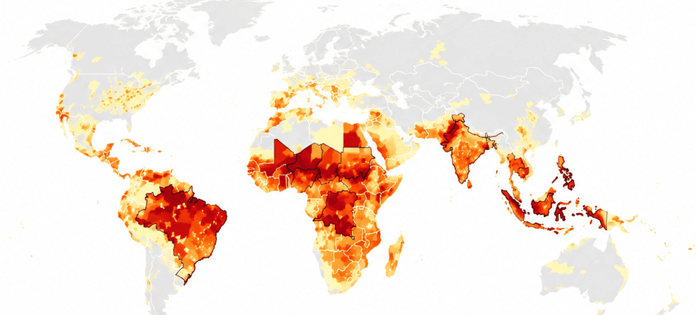 Image: El Niño Heat Death Projections Map