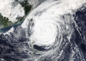 Home Satellite Image: Typhoon Champi east of Taiwan on 22 October 2026