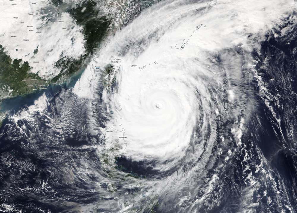 Satellite Image: Typhoon Champi east of Taiwan on 22 October 2026